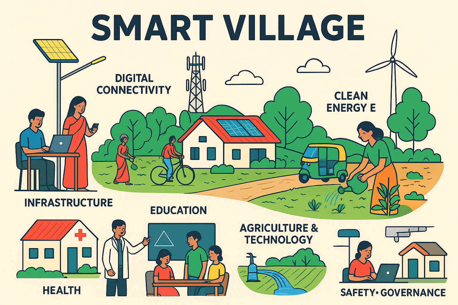 📝 स्मार्ट विलेज (Smart village)